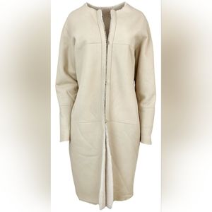 NWT $2990 Susan Bender leather and shearling coat